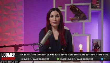 Laura Loomer during first episode of show on Rumble, Loomer Unleashed