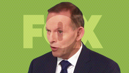 Tony Abbott with Fox logo overlay